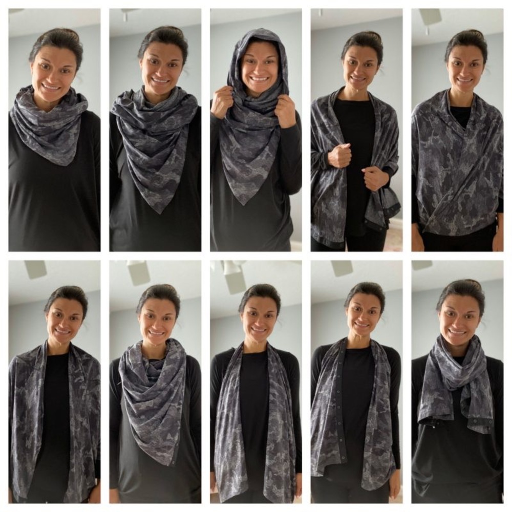 Lululemon Vinyasa Wrap OS • Convertible Scarf Shawl Cardigan